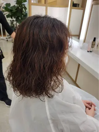 ミディアム カラー パーマ Maison de Beaut’e所属・舘 晴香のヘアスタイル