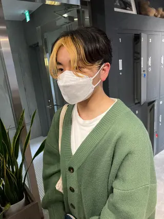 カラー メンズ nishido ハイライト/海外ヘアのヘアスタイル