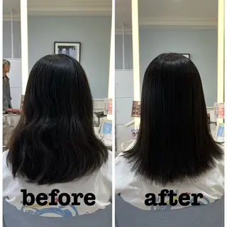 セミロング 縮毛矯正／ 似合わせ／古津遼平のヘアスタイル