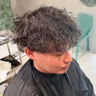 パーマ メンズ ハイトーン/パーマ/ メンズ / 櫻本🌐のヘアスタイル