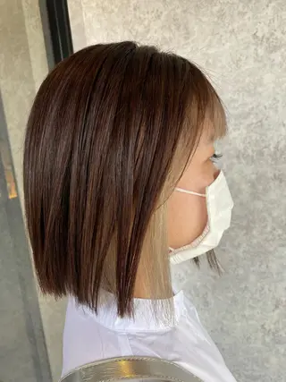 ショート カラー earth尾形美穂 🫧髪質改善縮毛🫧のヘアスタイル