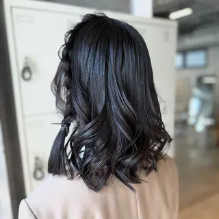 ミディアム ヘアアレンジ ANLY. 明治神宮前所属・うる艶/透明感カラー 🐇🤍もものヘアスタイル