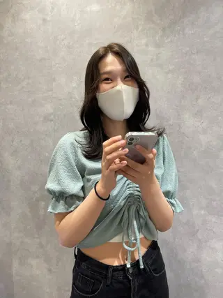 セミロング カラー ヘアスタイルは 『キーちゃん』に!のヘアスタイル