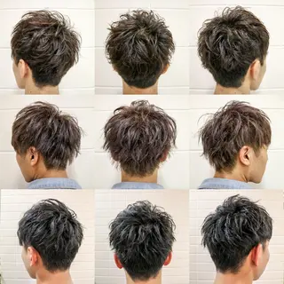 ショート カラー パーマ メンズ 看板犬がお出迎え◎ 初めてでも安心◎のヘアスタイル