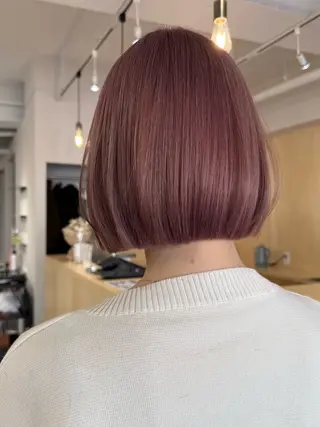 ミディアム ボブ/ベージュ /MIYUのヘアスタイル