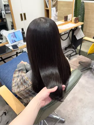 ロング カラー 縮毛矯正/艶髪カラー /パーマ/ひふみ🌱のヘアスタイル