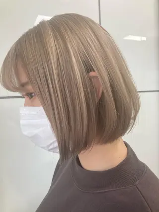 ショート カラー 髪質改善/痛ませ ないカラー/西村航大のヘアスタイル