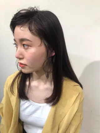 セミロング レイヤーカット/ 透明感カラーmikuのヘアスタイル