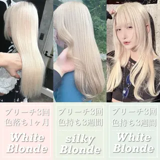 カラー 💗ツヤ髪ハイトーン 💗RIKOのヘアスタイル