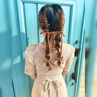 ロング お子様と美容室🧸 HidamaRi絢菜のヘアスタイル