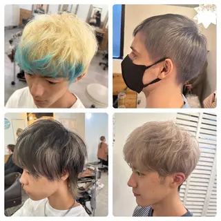 ショート メンズ 髪質改善＆ブリーチ 伊勢　祐一郎のヘアスタイル