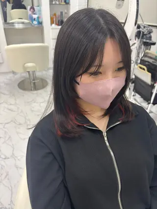 セミロング カラー Esquisse.est所属・Esquisse est ミライのヘアスタイル