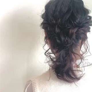 ミディアム カラー ヘアアレンジ SHANTi 飯塚 ヘアセット/髪質改善のヘアスタイル