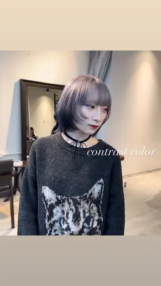 ミディアム カラー 💜ハイトーン💛 マジカルかいちゃんのヘアスタイル