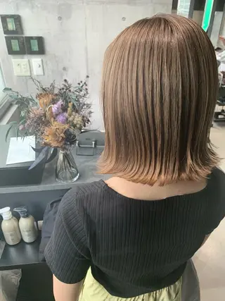 ミディアム mimiiy梅田 中崎町ハイトーンのヘアスタイル