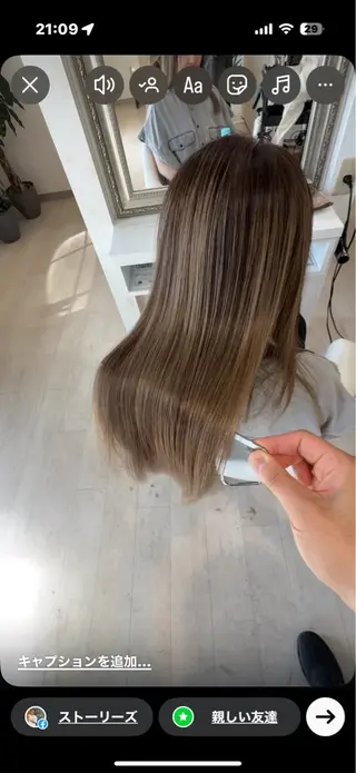 セミロング graxi'    グラシー所属・ブリーチ/ハイトーン SERINAのヘアスタイル