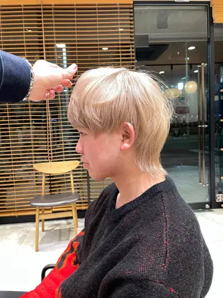 ショート カラー 似合わせ レイヤー須川のヘアスタイル