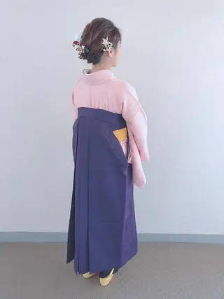 ミディアム ヘアアレンジ MOLLA 浅香山店所属・谷口ゆめ/縮毛矯正/ 大人女子/眉ワックスのヘアスタイル