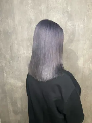 セミロング カラー ムラ修正/ ハイトーン💖Riaのヘアスタイル