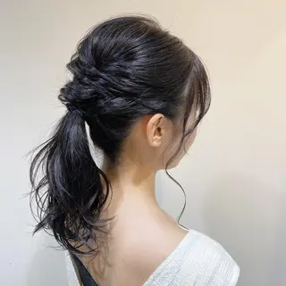 セミロング カラー ヘアアレンジ 伊藤 玲衣のヘアスタイル