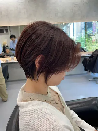 ショート カラー レイヤー×顔周 り×髪質改善/MIUのヘアスタイル