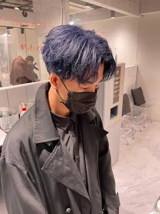 ショート カラー パーマ ヘアアレンジ メンズ キッズ ネイル マツエク・マツパ アイブロウ スパイキー/フェザー /波巻き/かいとのヘアスタイル