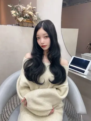 ロング カラー 新宿/韓国風レイヤー エクステ/YUTOのヘアスタイル