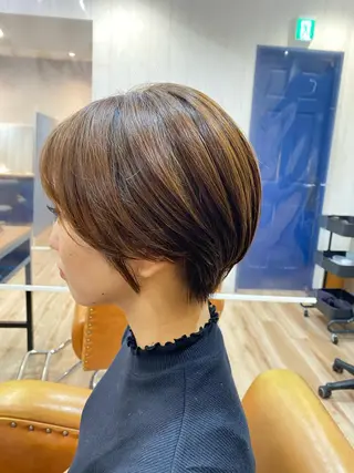 ショート カラー パーマ ヘアアレンジ Riposo.所属・✨艶髪✨ 奈須晴香のヘアスタイル