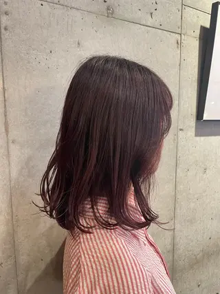 ミディアム カラー CRESCENDO 山本樹カットカラーのヘアスタイル