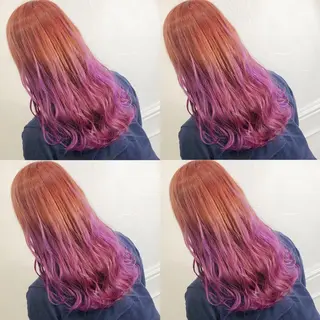 ロング カラー ヘアアレンジ メンズ キッズ 💟Chloe原宿店 🩶ハイトーンのヘアスタイル