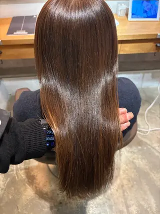 セミロング Earth日吉所属・✨髪質改善カラー✨ 赤味除去カラー／理久のヘアスタイル
