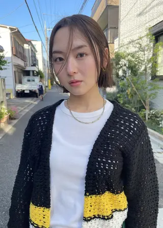 ミディアム カラー パーマ CEINE OURのヘアスタイル