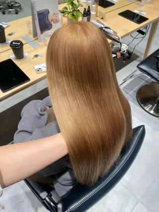 ロング カラー 風香🪼レイヤー カット/艶カラーのヘアスタイル