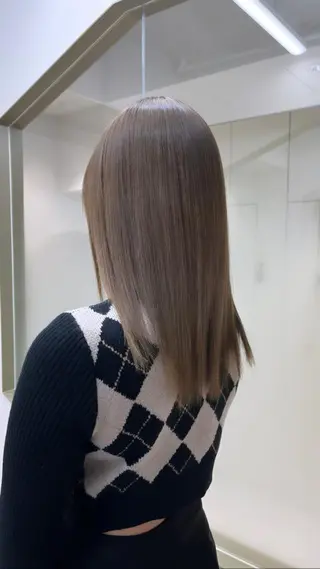 ミディアム カラー 髪質改善/縮毛矯正 艶カラー/珠聡のヘアスタイル