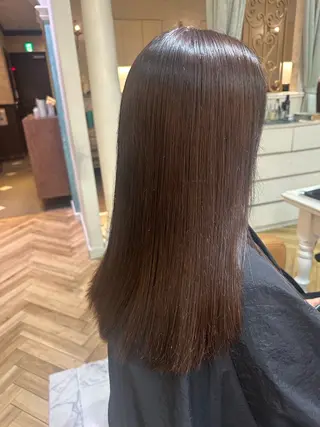 ロング レイヤー/透明感 カラー/縮毛/しおんのヘアスタイル