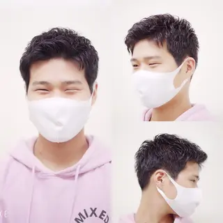 ショート パーマ メンズ 阿多 克昇のヘアスタイル