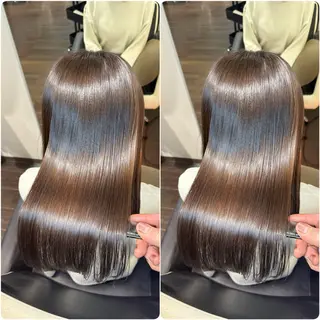 ミディアム カラー youres hair 髪質改善トリートメント&ヘッドスパ　新宿EAST所属・🌹ULTOWA🌹 髪質改善/縮毛/店長のヘアスタイル