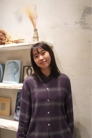 ミディアム カラー なかやま れいかのヘアスタイル