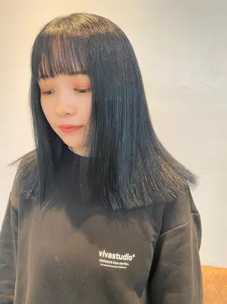 カラー AO所属・RISAKO 艶髪モテヘア🎀府中のヘアスタイル