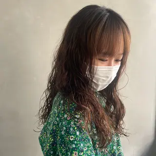 ミディアム カラー パーマ ヘアアレンジ 艶髪/髪質改善/ 縮毛矯正⭐️熊野未来のヘアスタイル