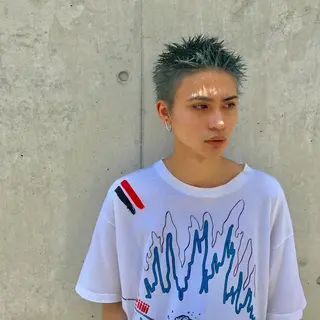 ショート カラー メンズ 住本 大明のヘアスタイル