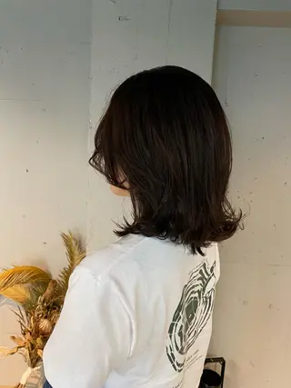 セミロング カラー ヘアアレンジ 艶髪/髪質改善/ MONSO山本のヘアスタイル