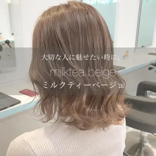 ミディアム カラー 🩵ハイトーン 美咲🩵のヘアスタイル