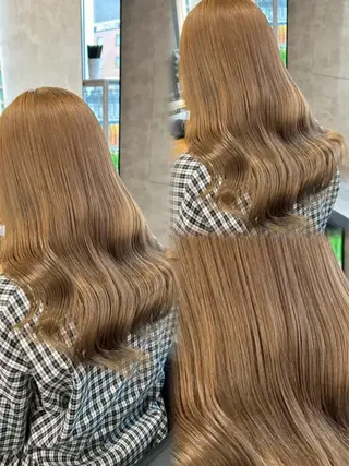 ロング カラー ヘアアレンジ ダメージレスカラー 🩵HIYO🩵のヘアスタイル