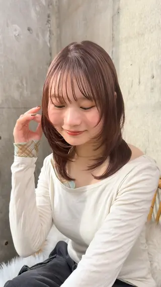 ミディアム カラー 🪐レイヤー/美髪 カラー/加野彩果🪐のヘアスタイル