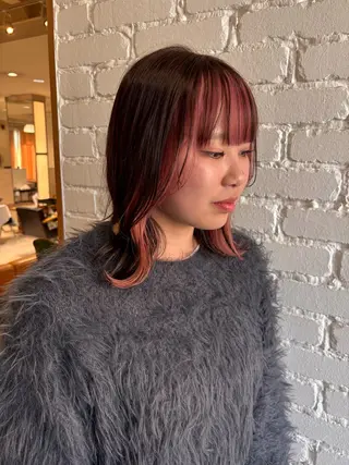ミディアム ⭐️ダブルカラー⭐️ ｼｭﾝ⭐️のヘアスタイル
