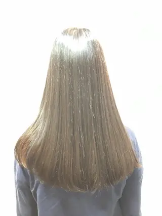 ロング パーマ 川野辺幸雄☆髪質改善 ハイライト☆白髪のヘアスタイル