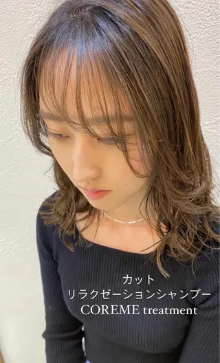 ミディアム 艶質改善/縮毛矯正 ササキナツミのヘアスタイル