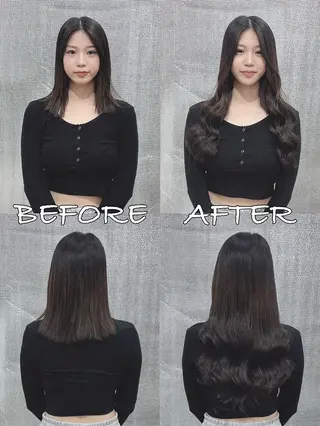 ロング カラー ヘアアレンジ LIP 大阪本店 エクステ 堀谷和孝のヘアスタイル