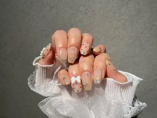ネイル I-nailロング /ワンホン/キラキラのネイルデザイン